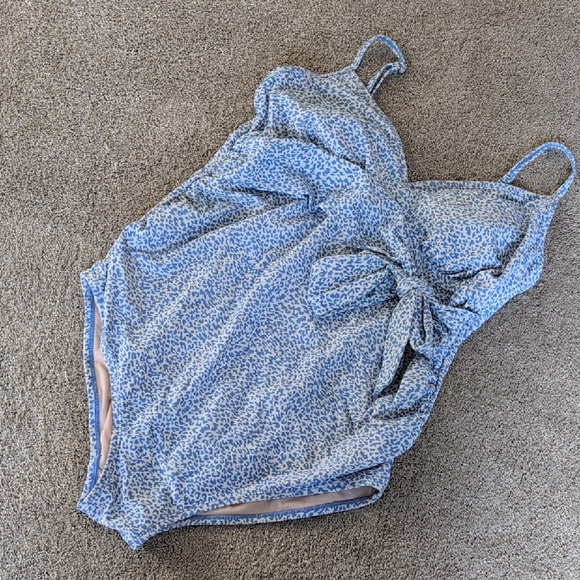 Isabel Maternity by Ingrid & Isabel Other - Blue Patterned Maternity One Piece Swimsuit